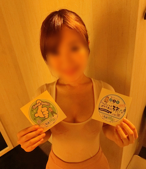 新橋・メンズエステ「アロマエイト」のもみパラ体験談ステッカー