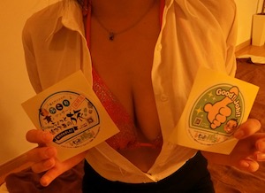 小伝馬町・メンズエステ「ベリーズスパ」のもみパラ体験ステッカー